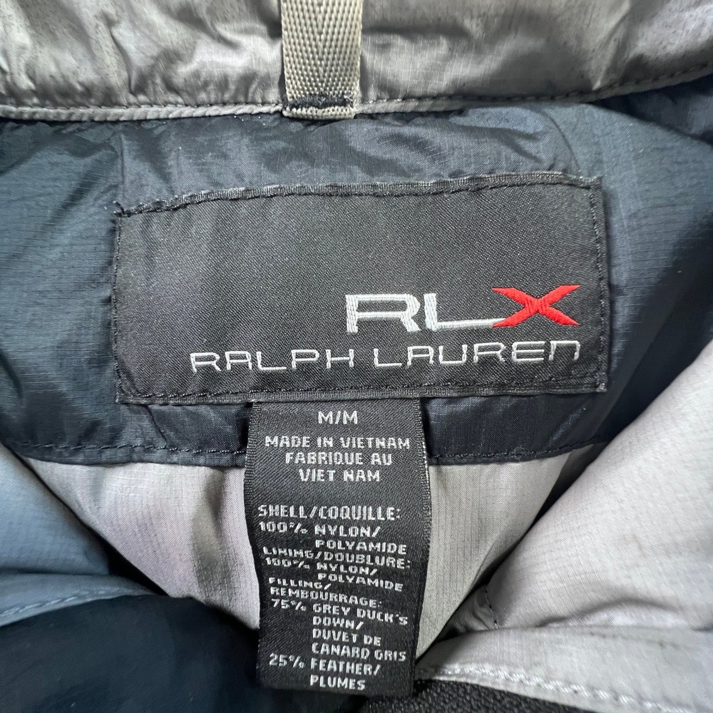 RLX Ralph Lauren Vest Women Medium Black Puffer Down Quilted Lightweight Feather - Picture 4 of 10